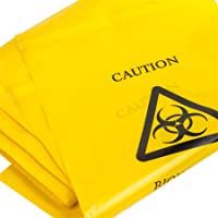 50 x amarillo bolsas de basura – 35 cm x 20 cm – cierre autoadhesivo clínicos enfermos-vomitar eliminación